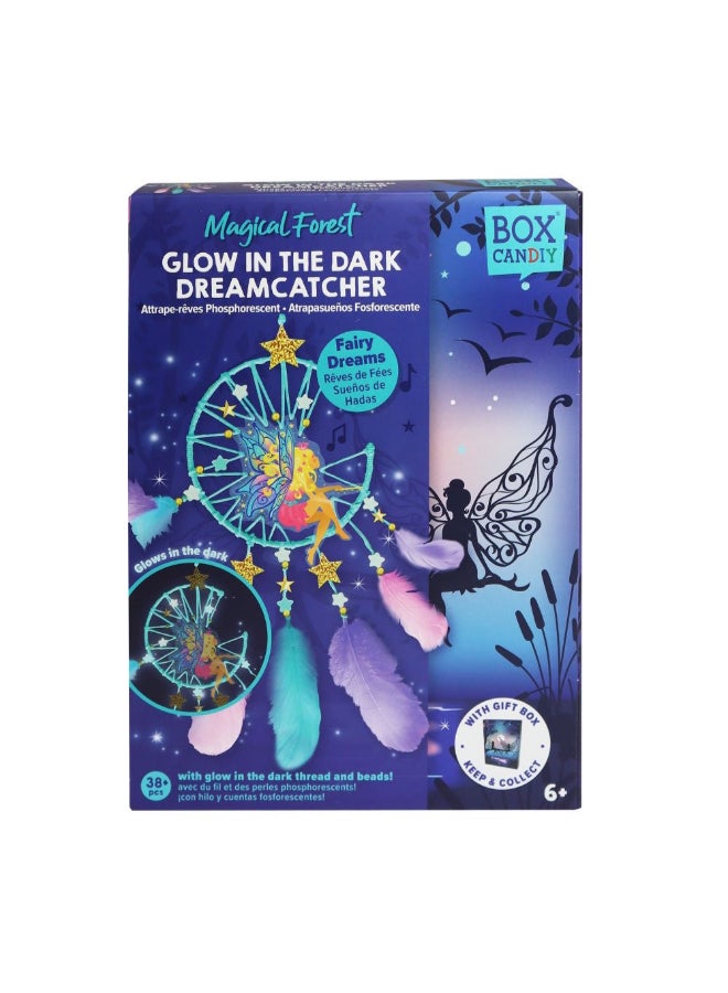 Box CanDIY Magical Forest Glow-in-the-Dark Dream Catcher Craft Kit (38 Pieces) - Image 1